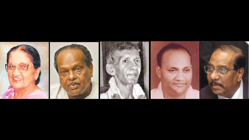 Sirimavo Bandaranaike-V. Ananadsangaree-S. J. V. Chelvanaykam-Appapillai Amirthalingam-Anton Balasingham