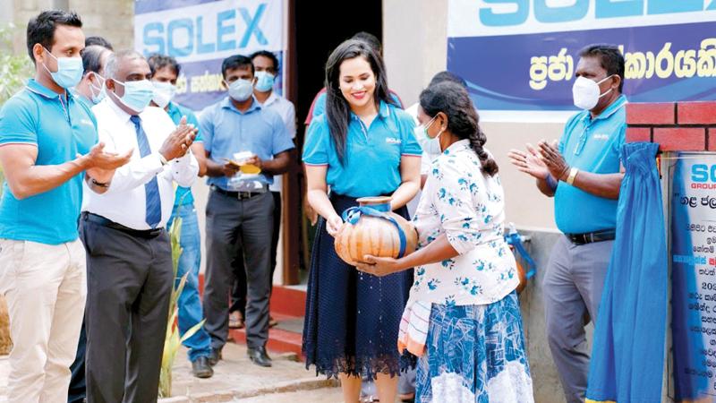 The project being handed over to the people of Gothameegama.
