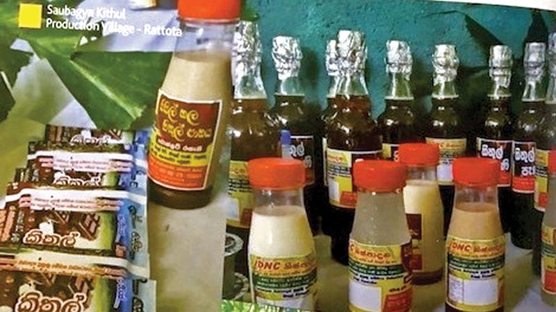 Kithul value-added products at the Saubhagya production villages