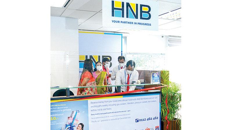 The HNB mini customer centre at the Department of Immigration and Emigration