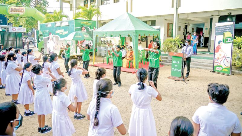 Exercise sessions conducted by the school Physical Education teachers, highlighting the importance of physical activity to lead a healthy life.