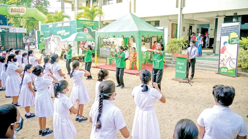 Exercise sessions conducted by the school Physical Education teachers, highlighting the importance of physical activity to lead a healthy life.  