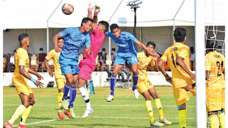 Action from the inaugural game between Central Province and Eastern Province at the revamped Maligapitiya ground in Kurunegala