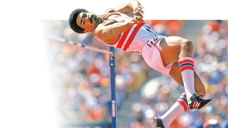Daley Thompson in the high jump