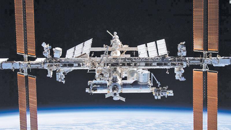 The International Space Station is from the SpaceX Crew Dragon Endeavour during a fly around of the orbiting lab that took place following its undocking from the Harmony module's space-facing port on Nov. 8, 2021