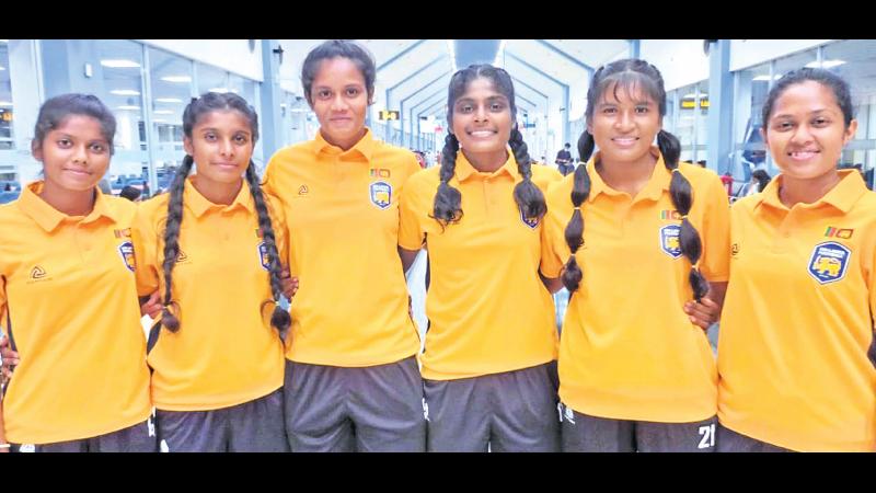 The six best girls from Renown who have made it to the Sri Lanka team. From left: Rashmi Kaveesha, Uthpala Kavindi Jayakody, Dulani Sandeepani, Imesha Warnakulasuriya, Nimesha Sandaruwani and Maleeka Amith