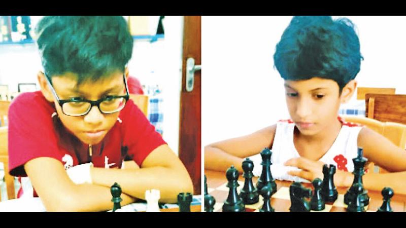 The top players in each group: Thisarindu Induwara (left ) and Oshini Gunawardena