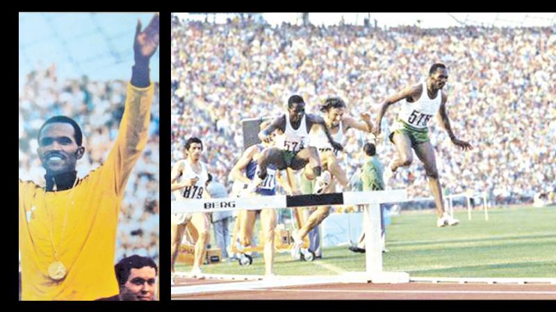 Kip Keino-Keino winning the 3000m Steeplechase at the 1972 Olympics