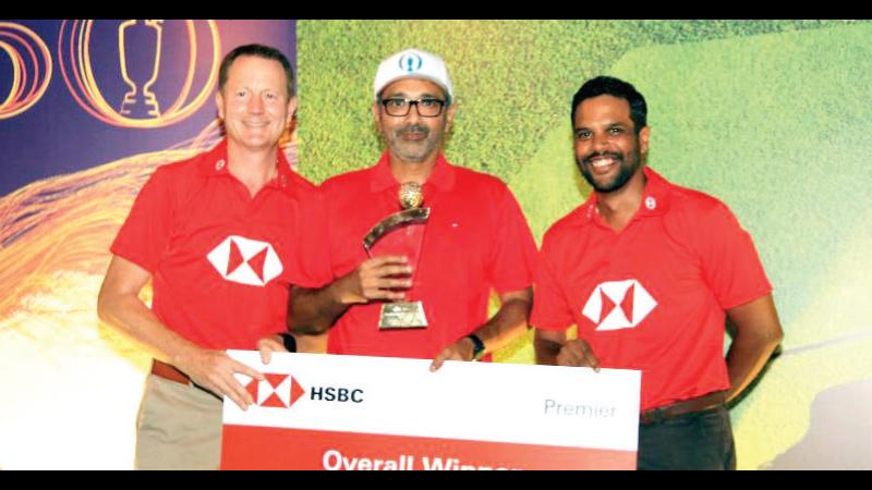 Dihan Dedigama the overall winner in the A and B Divisions receiving his award from Mark Surgenor, CEO of HSBC Sri Lanka and Maldives and James Rebert, Country Head of Wealth and Personal Banking, HSBC Sri Lanka