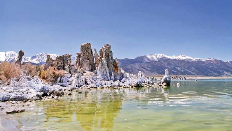 Lakes that are rich in carbonates and phosphorous, such as Mono Lake in California, are thought to have been common on early Earth, perhaps providing an environment for life to form