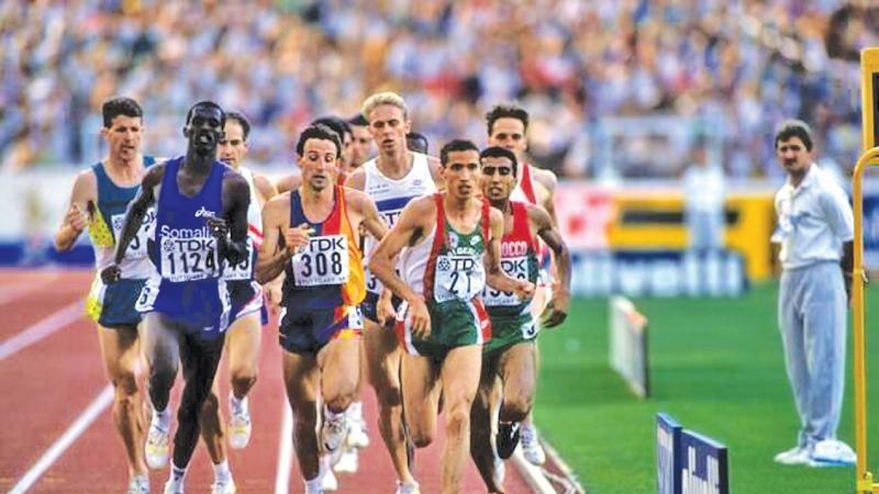 1500m in progress at the 1993 World Championships in Stuttgart