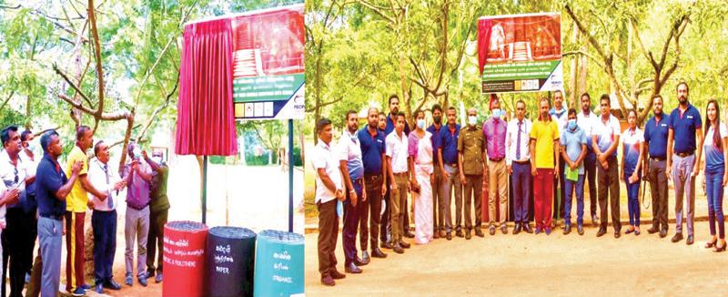 The waste bins with the awareness boards were presented to the public by  Assistant Regional Manager of People’s Leasing and Finance PLC, Susil Priyantha and Project Manager of Sigiriya project in the Central Cultural Fund in Dambulla, Upul Nishantha. Representatives of People’s Leasing and Finance, Department of Archeology, Dambulla Pradeshiya Sabha, and Dambulla MOH office were also present.