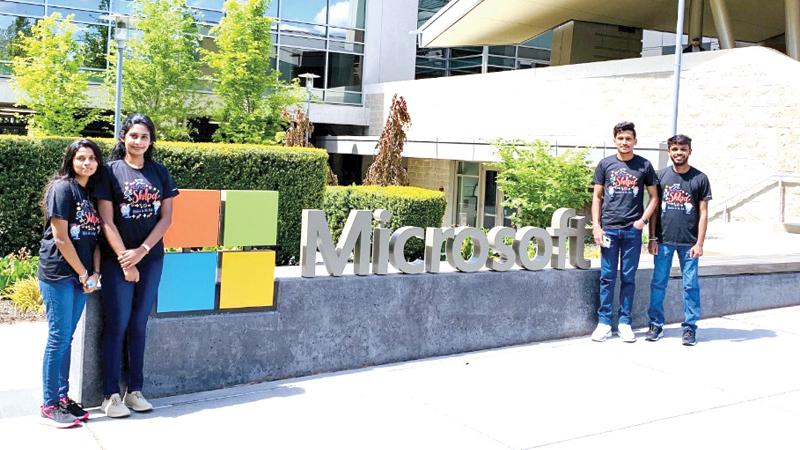 Team Nana Shilpa, runners-up at Imagine Cup 2022 at the Microsoft Campus Redmond USA.