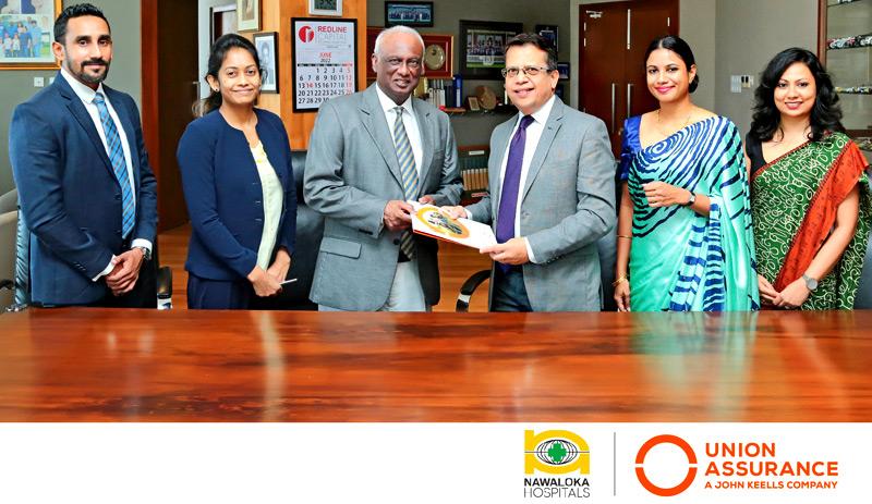 From left to right: Trevin Almeida - Union Assurance, Rasika Thilakarathne - Head of Corporate Relations Nawaloka Hospitals, Dr. Jayantha Dharmadasa - Chairman Nawaloka Hospitals, Jude Gomes - CEO Union Assurance, Lucille Diaz - Head of Partnerships Union Assurance, Ranjula Jayathilake - Manager Partnerships Union Assurance.