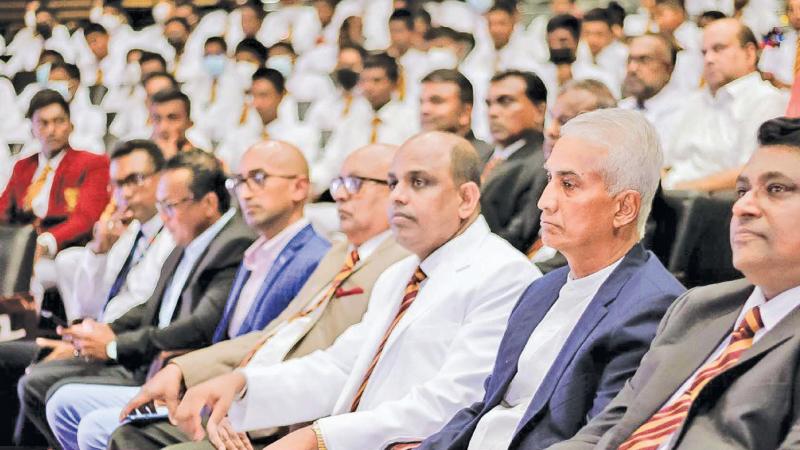 Former Sri Lanka cricketer Sidat Wettimuny (second from right) at the launch of the Trust Fund