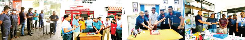 Branch managers and the staff of PLC make presentations to the staff of the fuel stations, commemorating the 26th anniversary of PLC.
