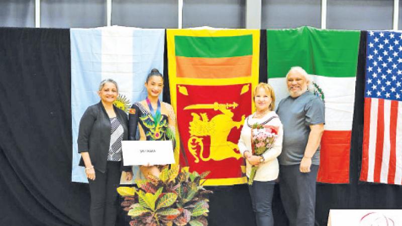 Anna-Marie with her mother Anne Suzanne Ondaatje (left), her head coach Svetlana Joukova and her father Alistair Ondaatje