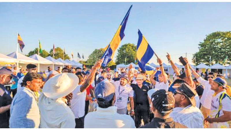 Old Royalists celebrate with their flags