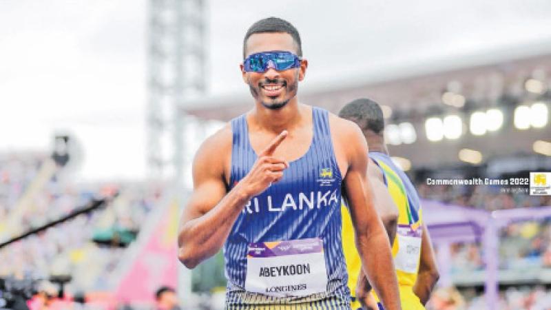 Yupun Abeykoon who won the bronze at the Commonwealth Games this month
