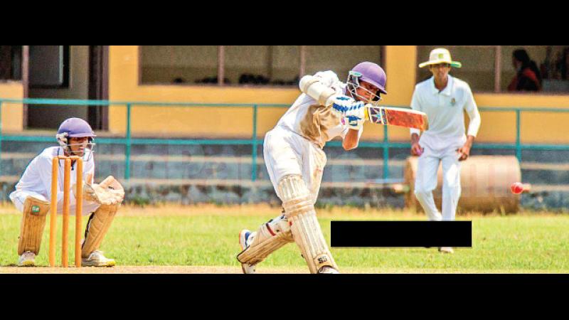 Asitha Wanninayake shows his prowess with the bat