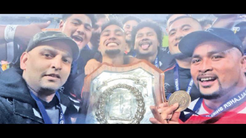 Boa Athu with the Manukau Rovers team at Eden Park