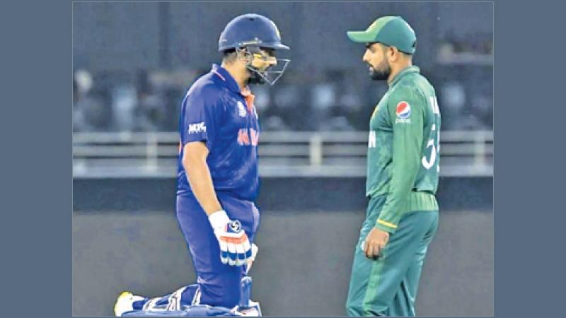 The captains: India’s Rohit Sharma (left) and Pakistan’s Babar Azam