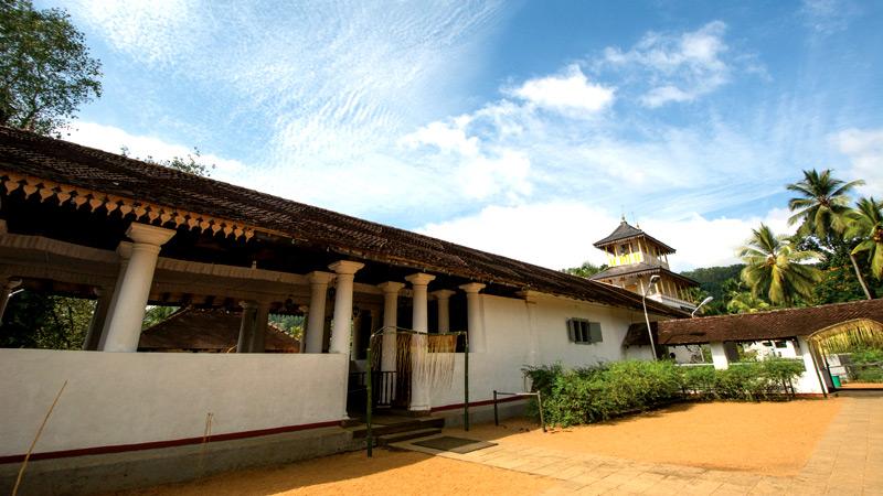 The three-storeyed Maha Saman Devala at Ratnapura