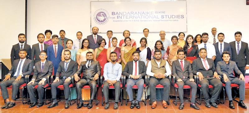 The successful participants with the Chairperson, former President Chandrika Bandaranaike Kumaratunga, management teams of BCIS and BMICH and members of the course faculty.