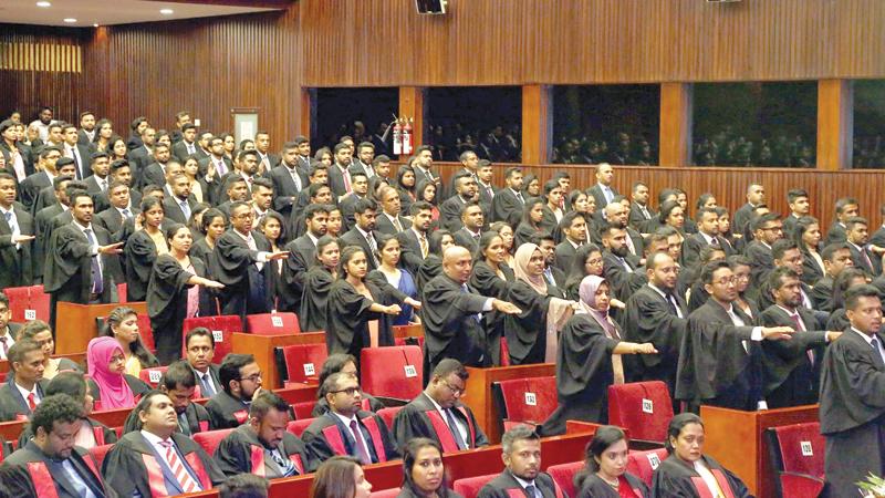 The new Chartered Accountants making a pledge to the profession.