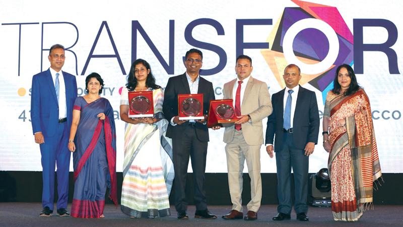 From left: Vice President, CA Sri Lanka, Heshana Kuruppu, Ms. Coralie Pietersz, Ms. Randi Kailashinie Thiranagama, Daham Gunasena, Upali Jayasekara, President, CA Sri Lanka, Sanjaya Bandara and CEO Ms. Dulani Fernando.