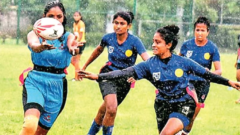 Action between Sri Jayewardenepura University team (right) and Kotalawala Defence University A team during the cup final