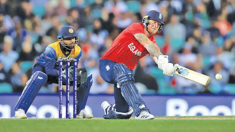 Ben Stokes (42 not out) plays a shot