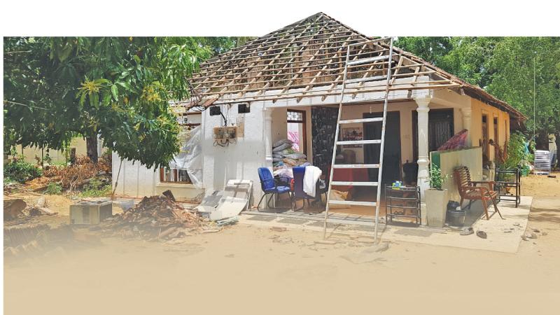 The destroyed home