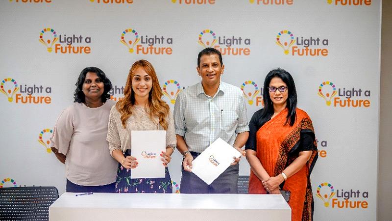 (From Left: Iroshani Nadeeka –Outreach Lead, Light a Future; Kaushali Kusumapala –Project lead, Light a Future, Roshan Mahanama- President, Roshan Mahanama Trust and Shiromi Maskorala- Operations Director, Roshan Mahanama Trust.