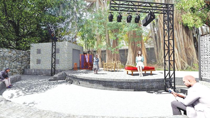 3-D rendering of the proposed mini open-air theatre at the Mahaweli Centre