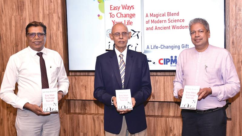 CIPM President Ken Vijayakumar, author Dr. Asoka Jinadasa, and Prof. Ajantha Dharmasiri at the launch