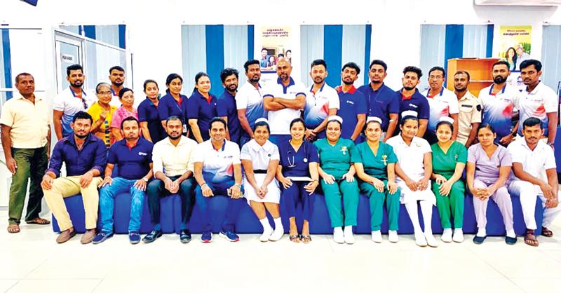 PLC Trincomalee branch employees and General Hospital, Trincomalee staff after the blood donation campaign