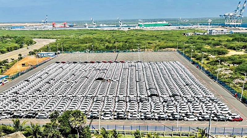 NYK transshipment cargo in the RORO yard at HIP