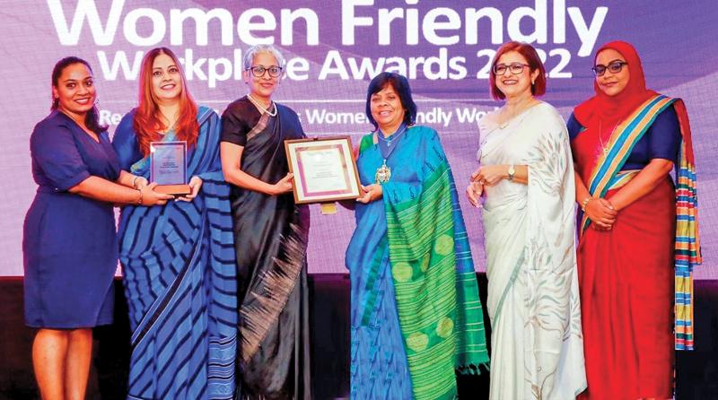 The DFCC team receives the award