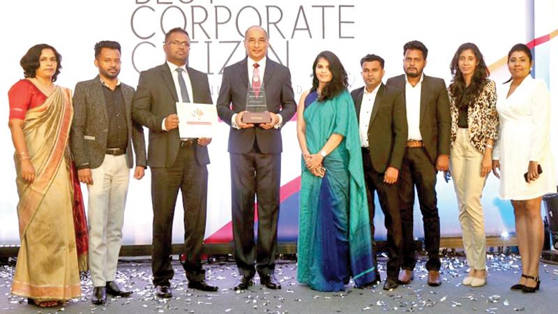 The Hayleys Fabric team with the Best Projects Sustainability Award at the Best Corporate Citizen Sustainability Awards 2022