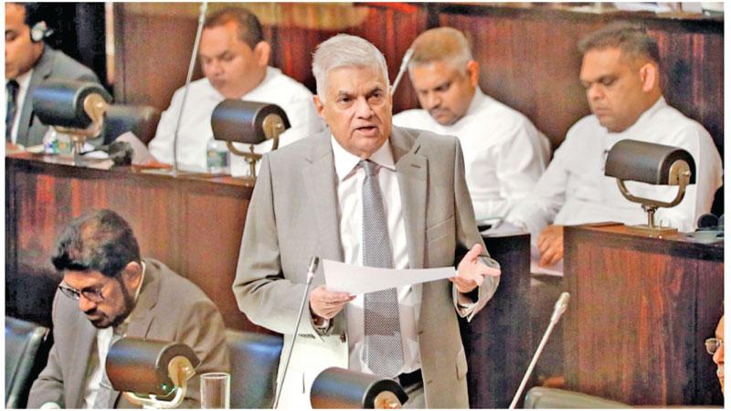 President Ranil Wickremesinghe delivering the Budget 2023 in Parliament