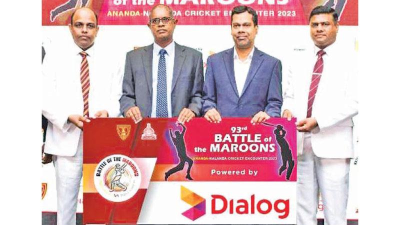 From left: Lal Dissanayake (principal Ananda College), Upali Gajanaike (Group Chief Officer - Programme Management and Tele-Infrastructure, Dialog Axiata), Asanga Priyadarshana (Group Chief of Risk and Compliance, Dialog Axiata) and Thilak Waththuhewa (principal, Nalanda College) at the sponsorship ceremony