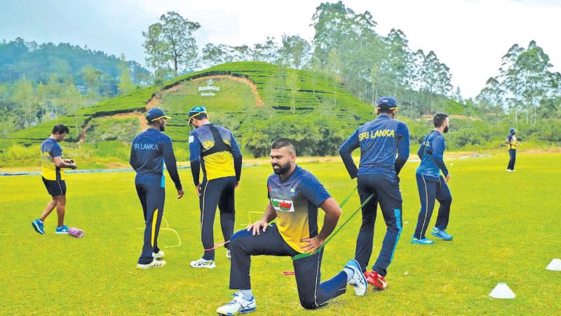 Sri Lankan cricketers at a training camp in Radella while the bureaucratic bickering took place behind closed doors in Colombo