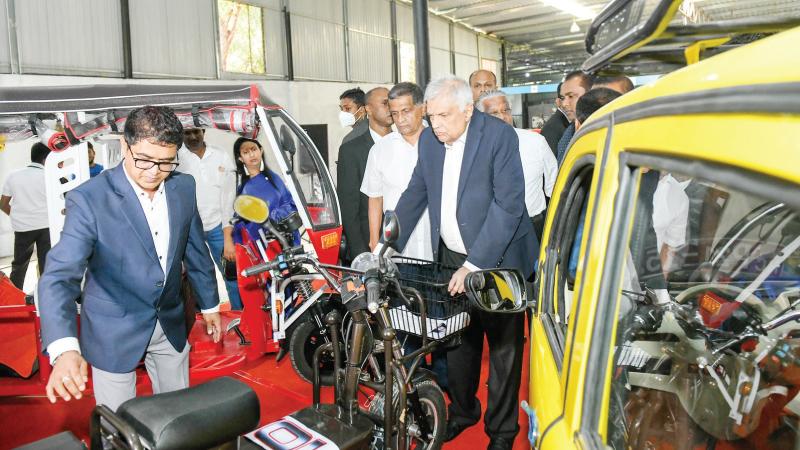 President Ranil Wickremesinghe at the Volta Factory 