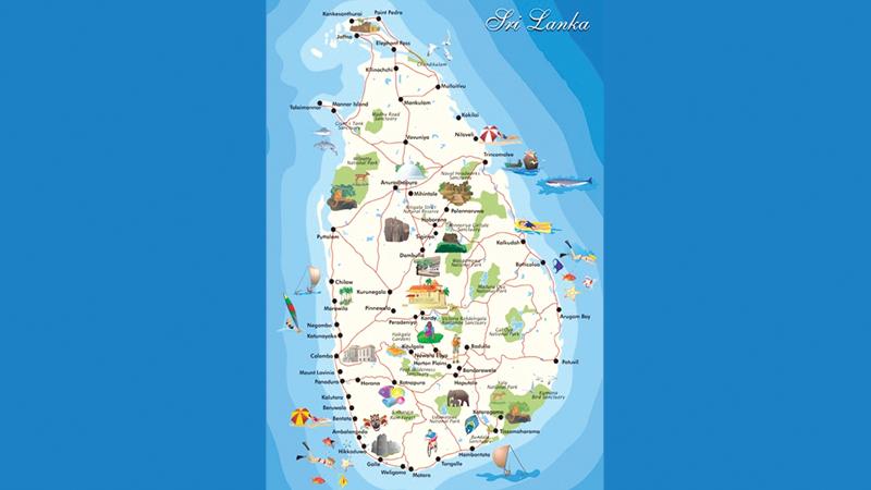 Tourist Map of Sri Lanka