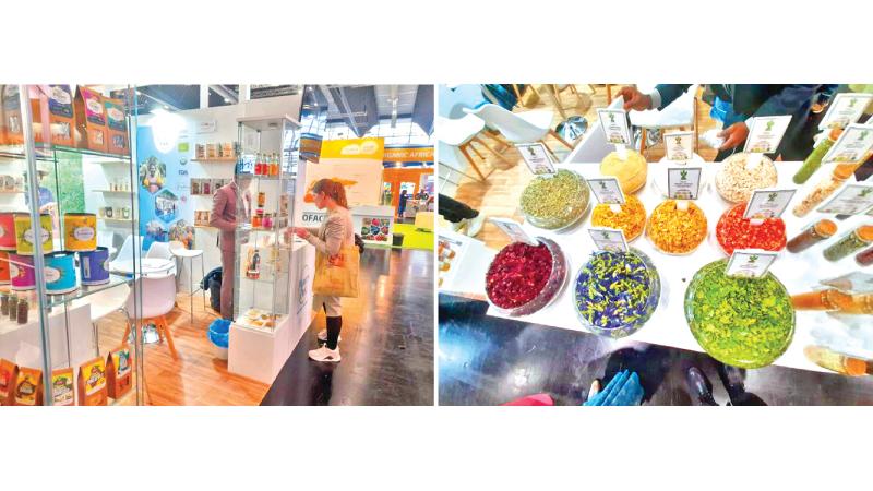The Sri Lanka stall at the BIOFACH Trade Fair in Germany.