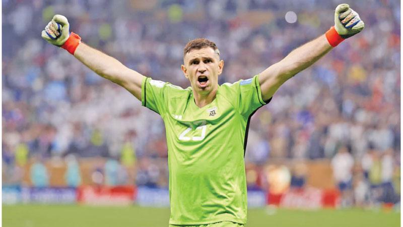 Emiliano Martinez of Argentina, the winner of the Golden Glove at World Cup  2022