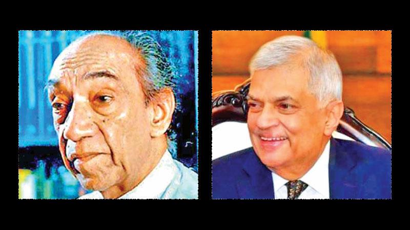 President J.R. Jayewardene-President Ranil Wickremesinghe