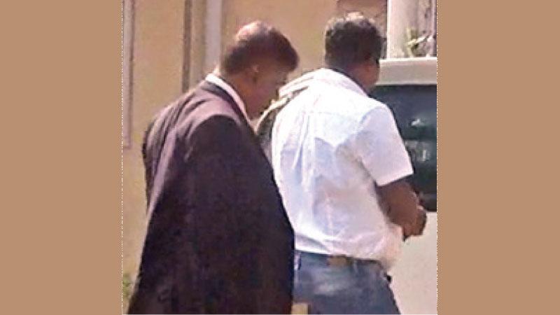 The suspect in Kaduwela court. Picture by B.K.Kathriarachchi