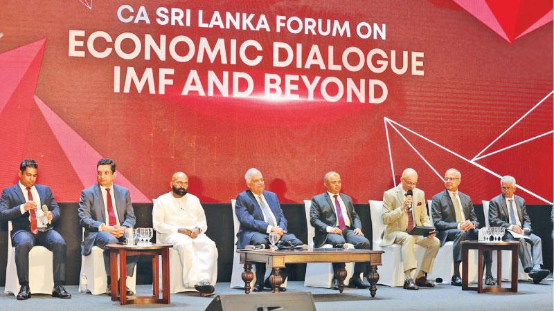 The Government panel with moderator Mohamed Adamaly